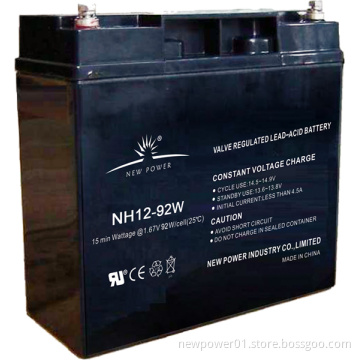 12V 21.5ah 92W Sealed Lead Acid Battery/High Rate Battery (NH12-92W)